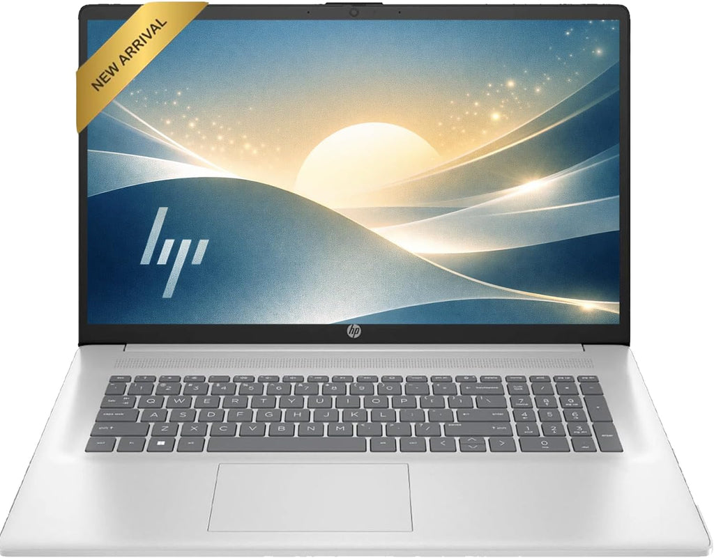 HP 17.3 inch Laptop with Lifetime Office 365 for The Web, Intel 13th 8 Cores i3 CPU (Beat 11th i5), 16GB RAM, 1TB SSD Storage, 10 Key Number Pad, Windows 11, No Mouse