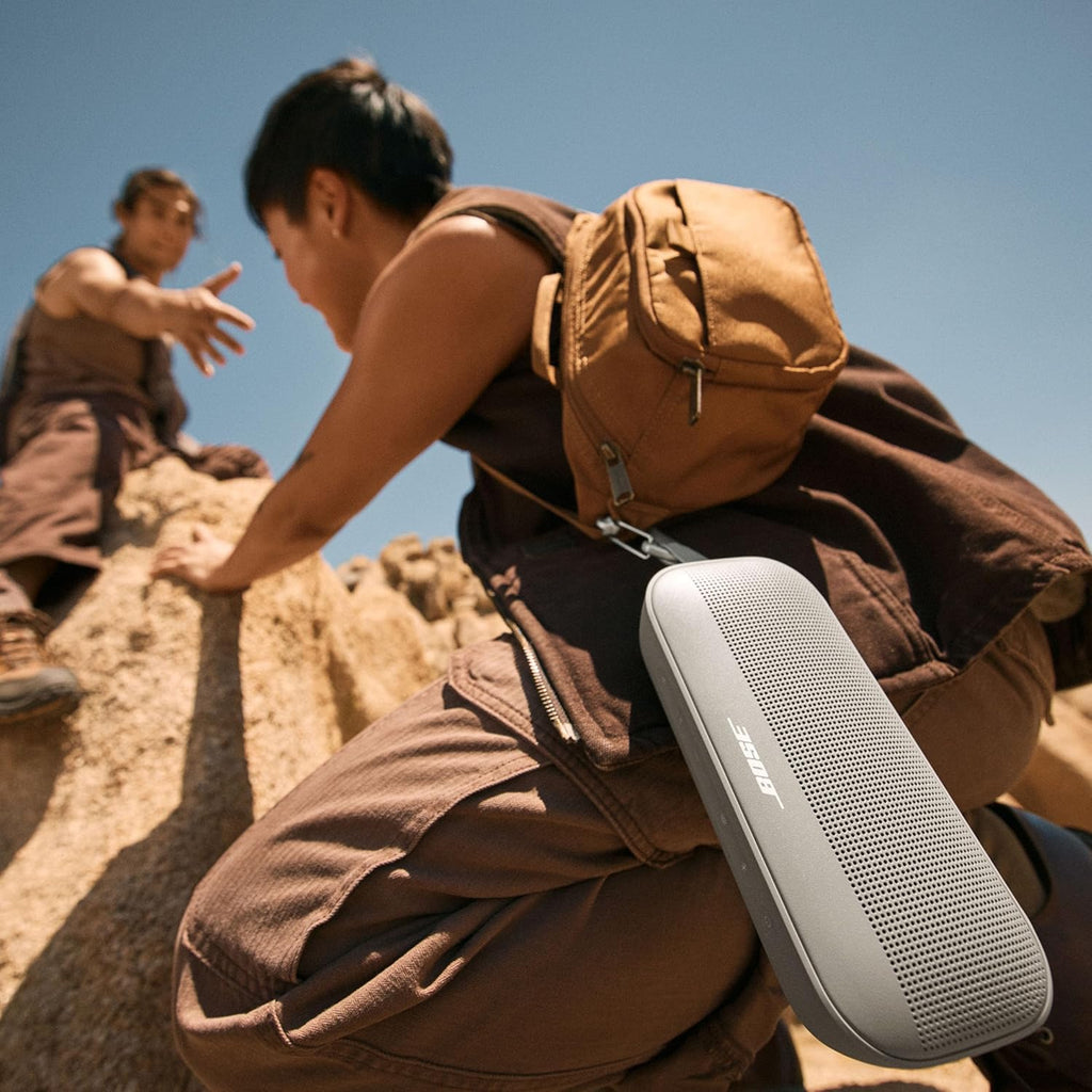 Bose SoundLink Flex Bluetooth Speaker (2nd Gen) - Portable Outdoor Speaker with Hi-Fi Audio, Waterproof and Dustproof, USB-C, Up to 12 Hours Battery Life, Sandstone
