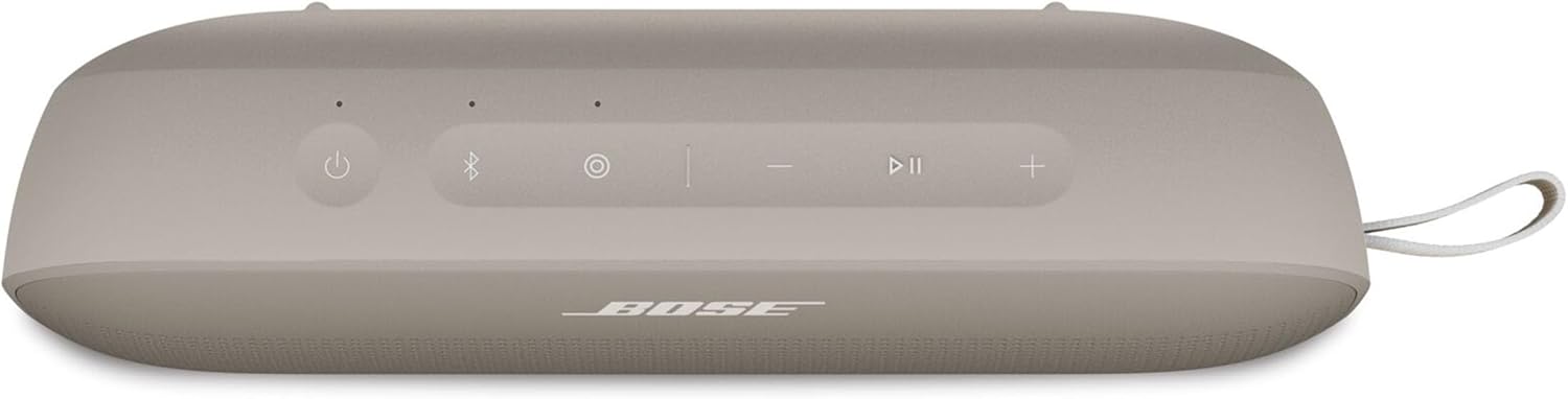 Bose SoundLink Flex Bluetooth Speaker (2nd Gen) - Portable Outdoor Speaker with Hi-Fi Audio, Waterproof and Dustproof, USB-C, Up to 12 Hours Battery Life, Sandstone