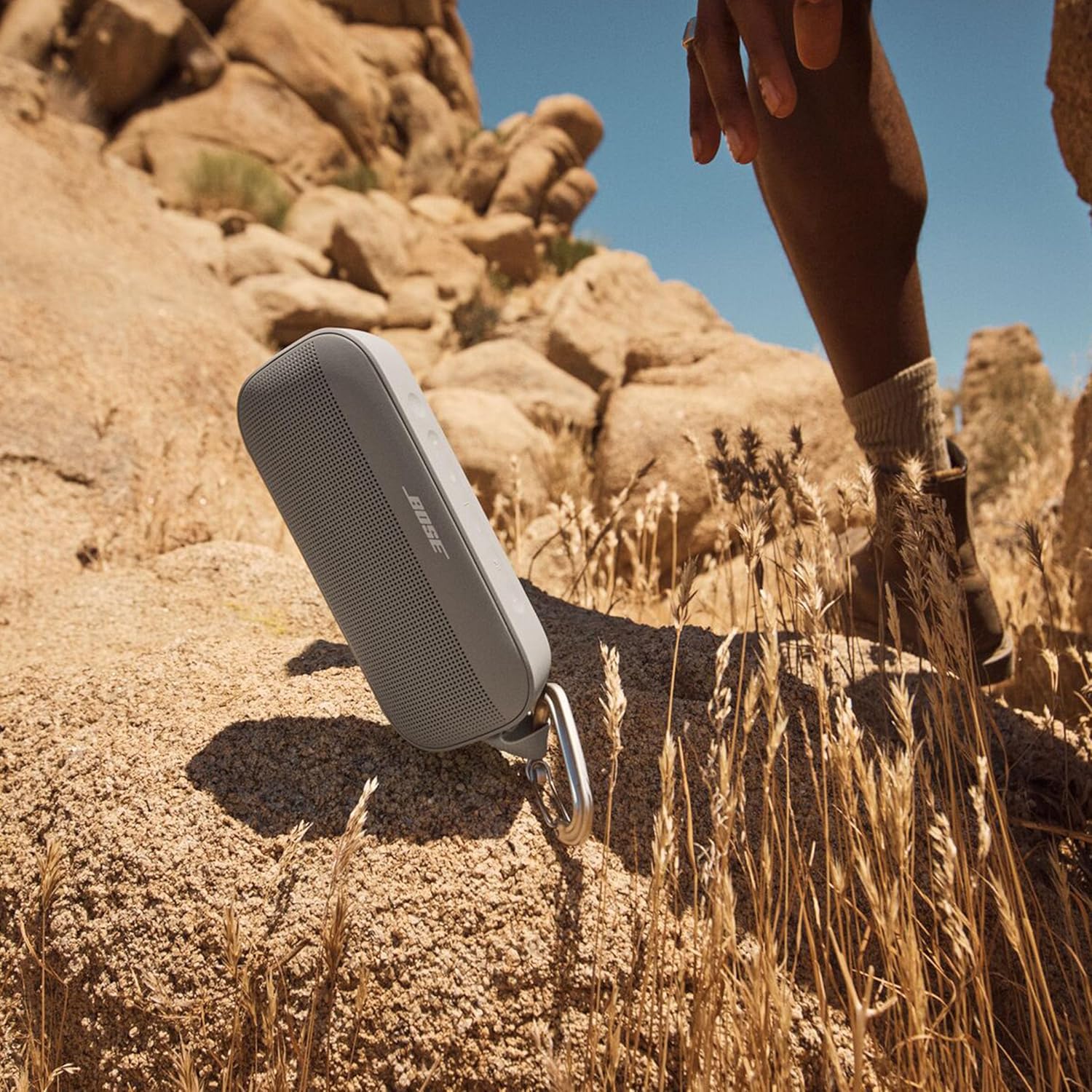 Bose SoundLink Flex Bluetooth Speaker (2nd Gen) - Portable Outdoor Speaker with Hi-Fi Audio, Waterproof and Dustproof, USB-C, Up to 12 Hours Battery Life, Sandstone